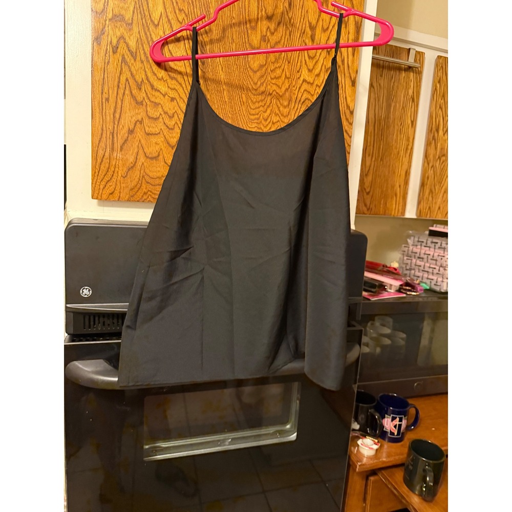 Unbranded Womens Black Spaghetti Strap Camisole‎ Scoop Neck Tank Top XL